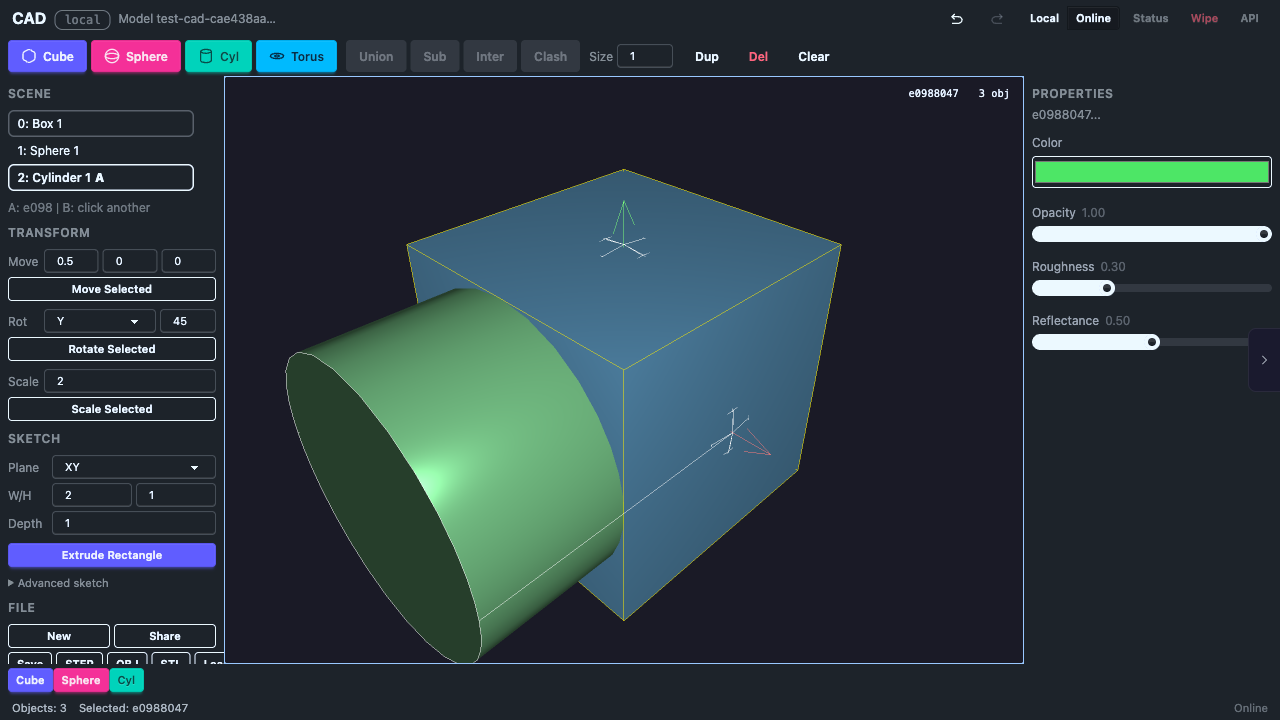 Full UI with multiple objects